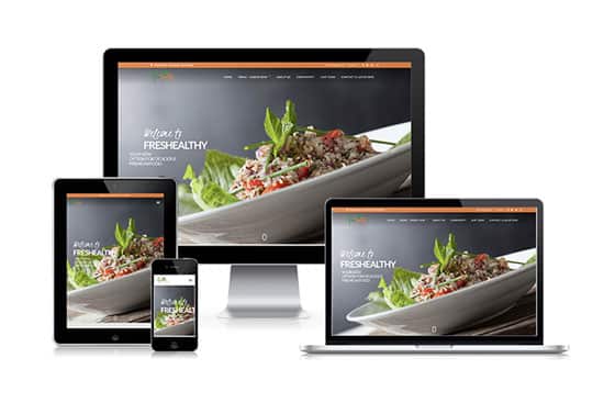 Web design portfolio: Freshealthy Restaurants